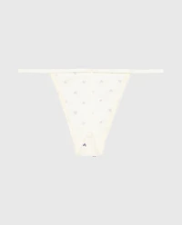 G-String Cotton Panty and Picot Trim Tossed Heart