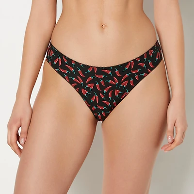 La Senza | Thong Cotton Panty and Picot Trim