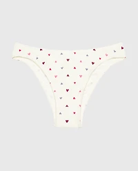 Mini Cheeky Cotton Panty and Picot Trim Tossed Heart