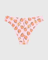 Mini Cheeky Cotton Panty and Picot Trim Perfect Peach