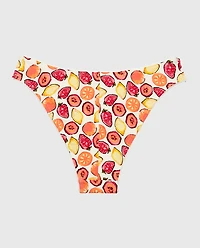 Mini Cheeky Cotton Panty and Picot Trim Tropical Fruit