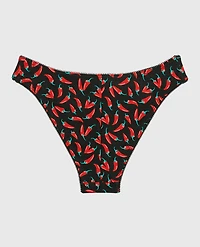 Mini Cheeky Cotton Panty and Picot Trim Hot Chili Peppers