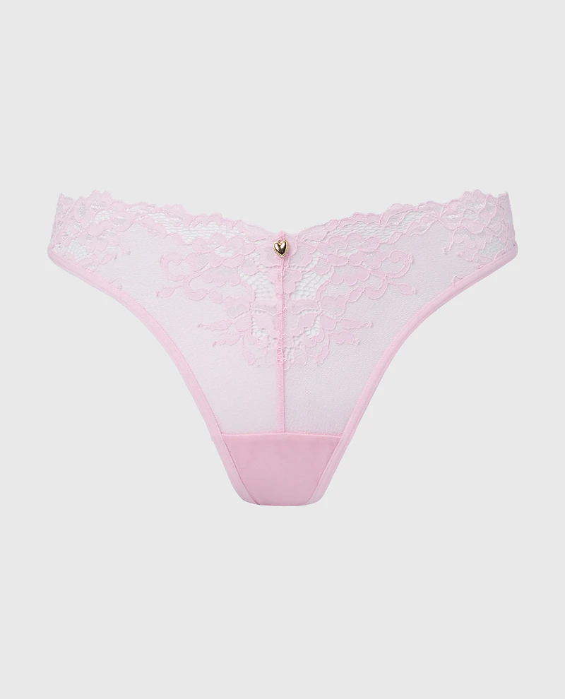Diva Thong Panty with Romantic Lace Sweet Dream