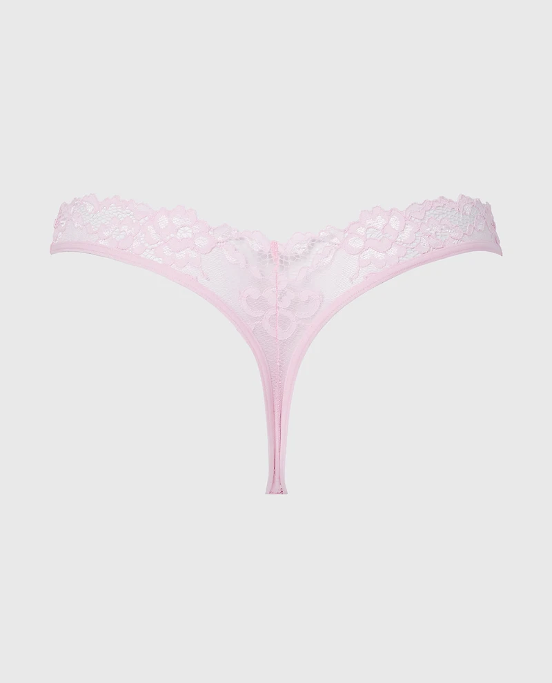 Diva Thong Panty with Romantic Lace Sweet Dream