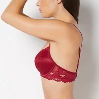 Up 2 Cup Plunge Bra with Romantic Lace Plum Rose