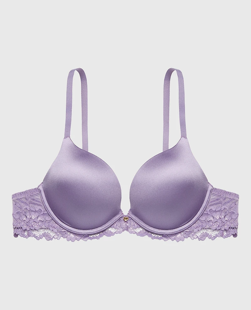 Up 2 Cup Plunge Bra with Romantic Lace Wing Purple Haze