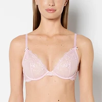 La Senza | Designer Collection Unlined Plunge Bra with Be Mine Embroidery Sweet Dream Lace