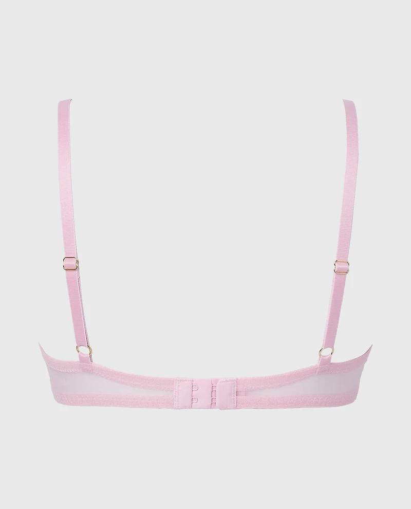 Designer Collection Unlined Plunge Bra with Be Mine Embroidery Sweet Dream