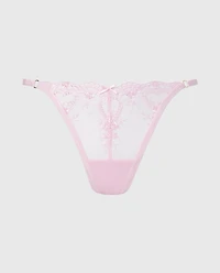 Designer Collection High Leg String Thong with Be Mine Embroidery Sweet Dream