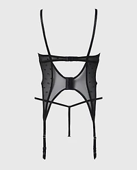 Guêpière demi-buste non doublée smoking noir