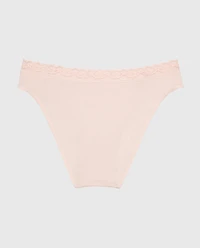 Ultrasoft Modal Bikini Panty with Lace Trim Pearl Blush