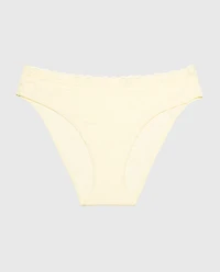 Ultrasoft Modal Bikini Panty with Lace Trim Lemon Icing