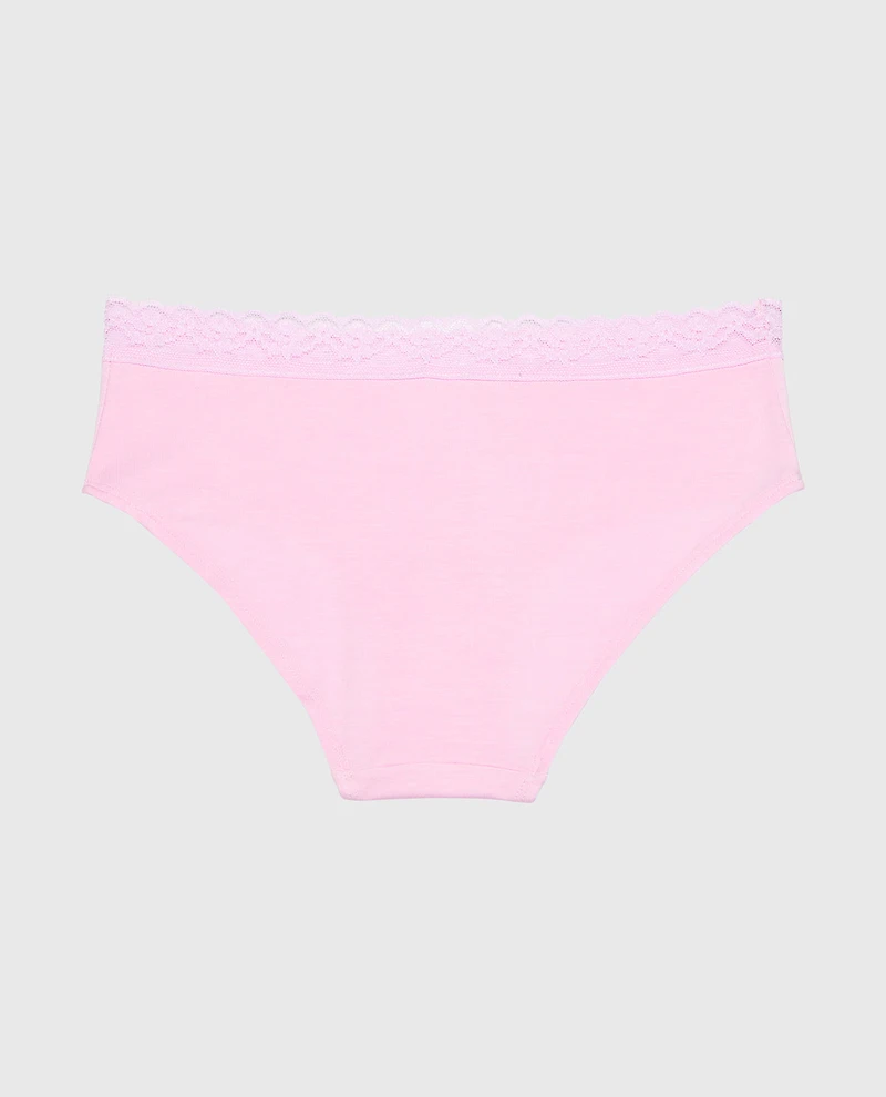 Ultrasoft Modal Hipster Panty with Lace Trim Sweet Dream