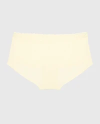 Ultrasoft Modal Boyshort Panty with Lace Trim Lemon Icing