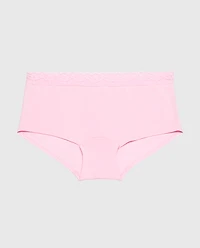 Ultrasoft Modal Boyshort Panty with Lace Trim Sweet Dream