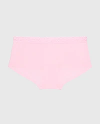 Ultrasoft Modal Boyshort Panty with Lace Trim Sweet Dream