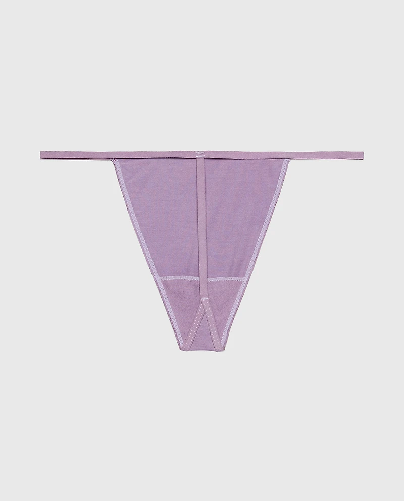 Ultrasoft Modal G-String Panty with Rosette Detail Purple Haze