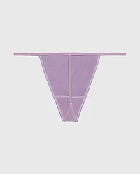 Ultrasoft Modal G-String Panty with Rosette Detail Purple Haze