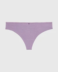 Ultrasoft Modal Cheeky Thong Panty with Rosette Detail  Purple Haze