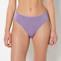 Ultrasoft Modal High Waist Thong Panty with Rosette Detail Purple Haze