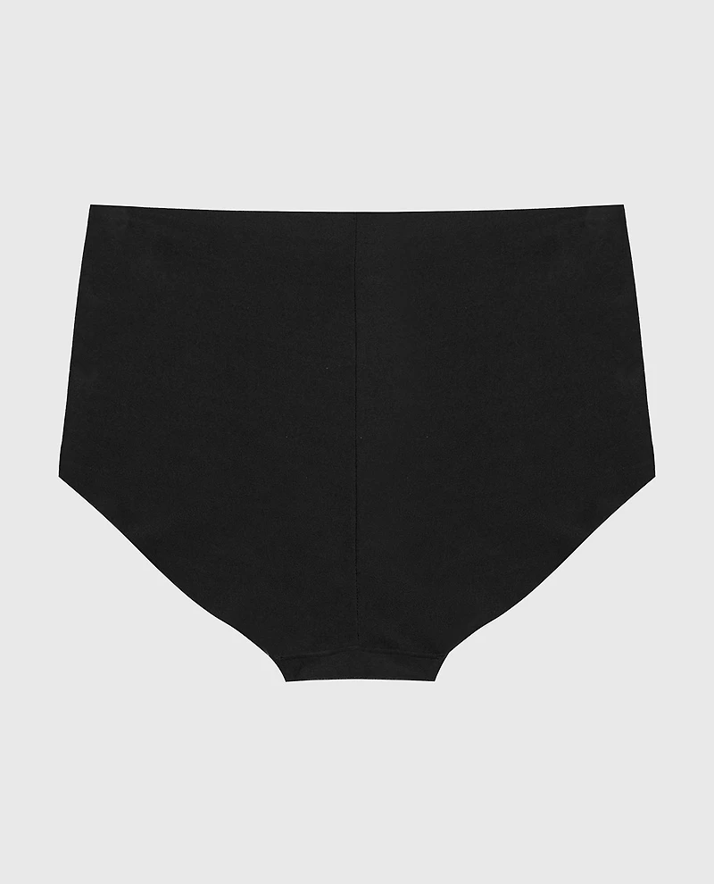 No Show High Waist Brief Panty Tuxedo Black