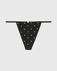 Ultrasoft Modal G-String Panty with Rosette Detail  Tiny Heart