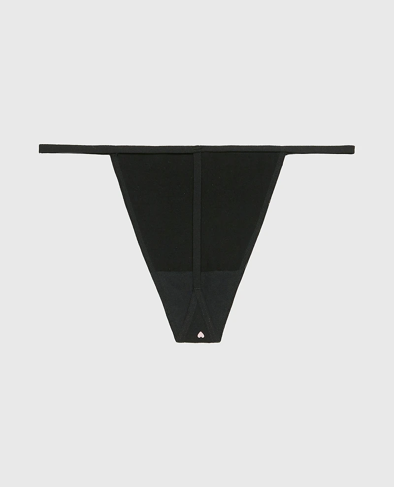 Ultrasoft Modal G-String Panty with Rosette Detail Tiny Heart