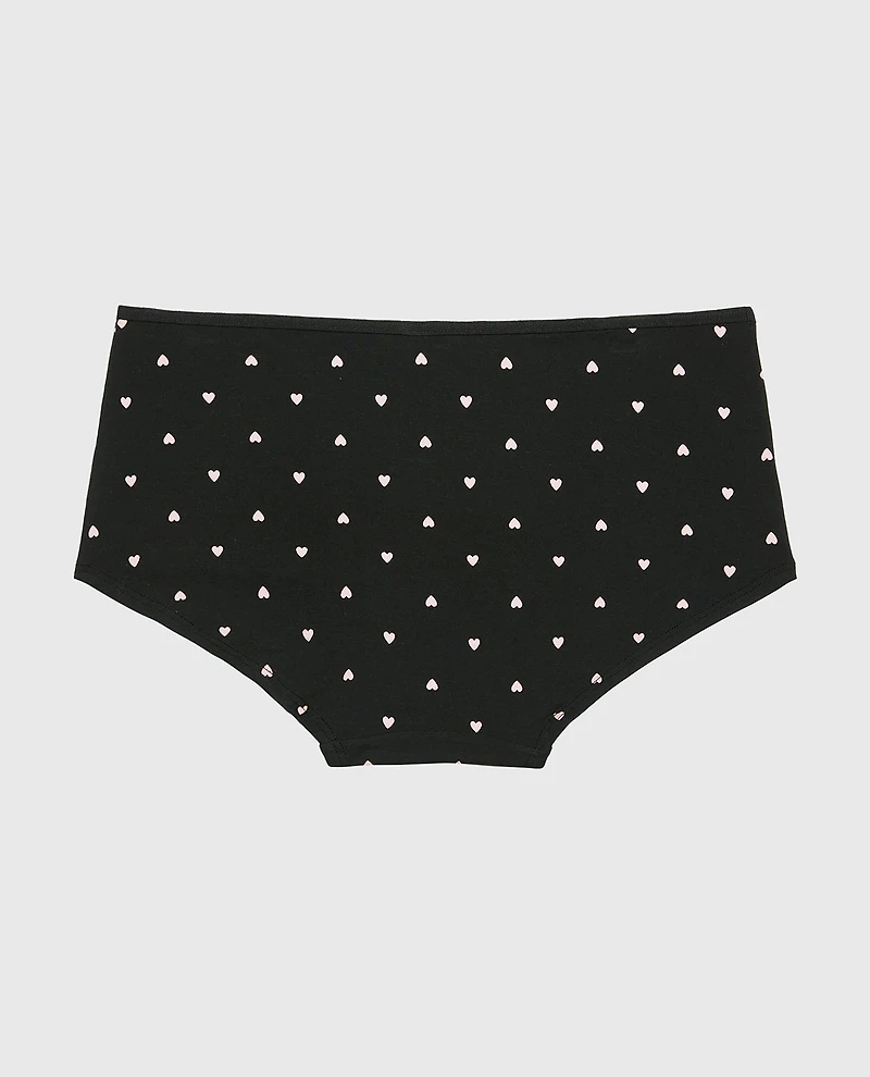 Ultrasoft Modal Boyshort Panty with Rosette Detail Tiny Heart