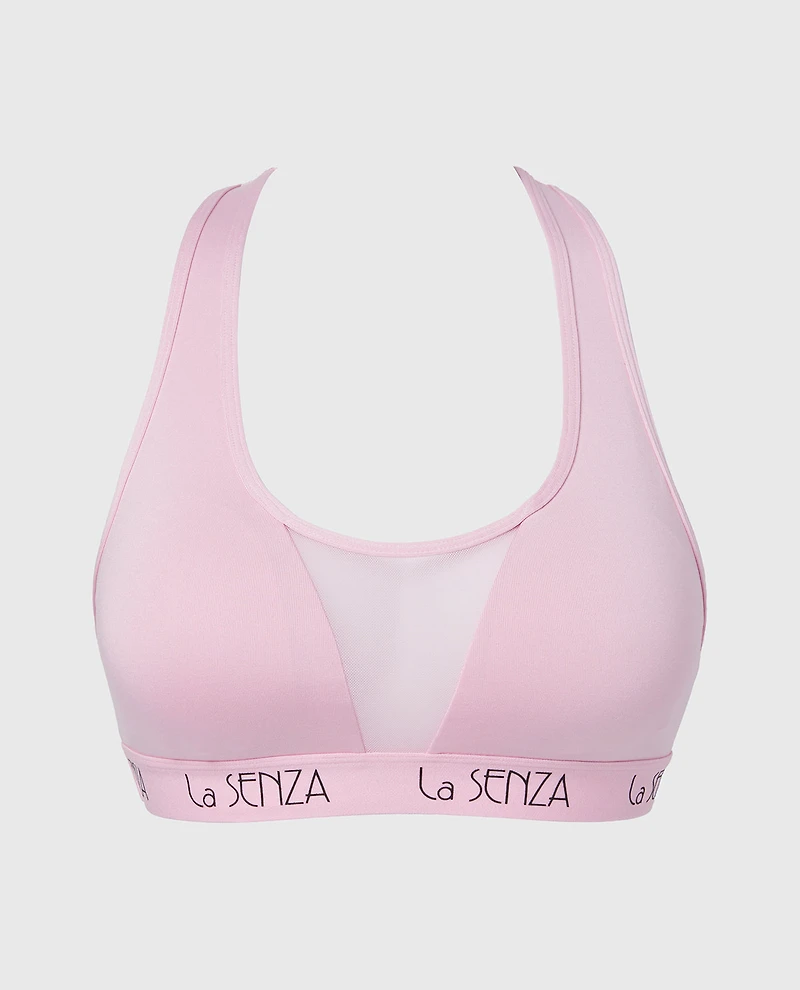 Soutien-gorge de sport à encolure ronde et maintien léger doux rêve