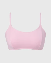 Scoop Neck Cotton Bralette With Picot Trim Sweet Dream