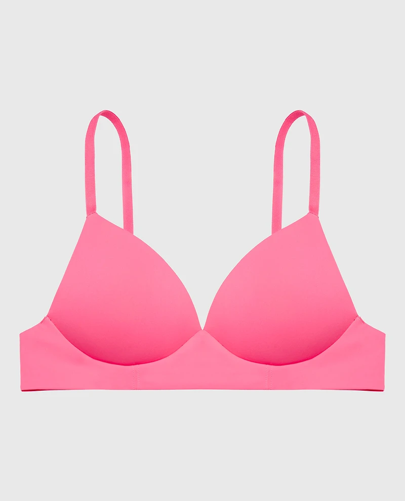Lightly Lined Wireless Bra Hot Pink