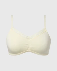 Modal Bralette with Beloved Lace Trim Lemon Icing