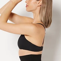 No Show  Bralette With Faux Wire Tuexdo Black