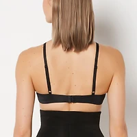 No Show  Bralette With Faux Wire Tuexdo Black