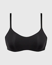 No Show  Bralette With Faux Wire Tuexdo Black