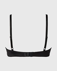 No Show  Bralette With Faux Wire Tuexdo Black