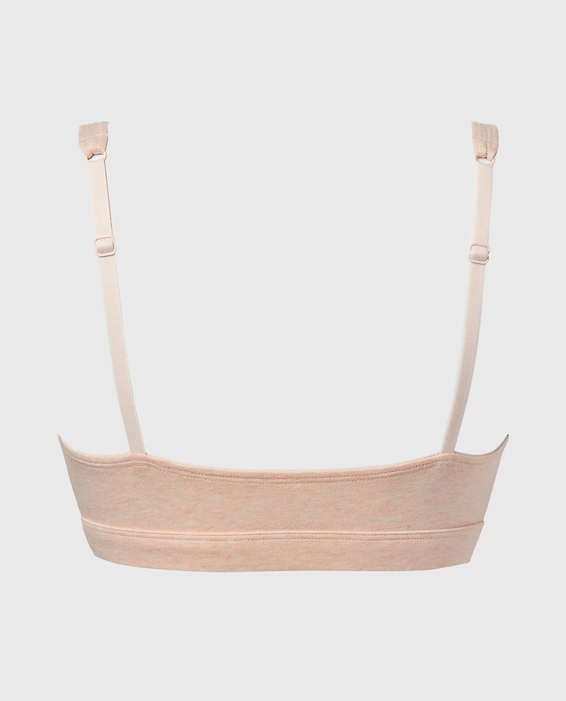 Cotton Triangle Bralette Pearl Blush Heather