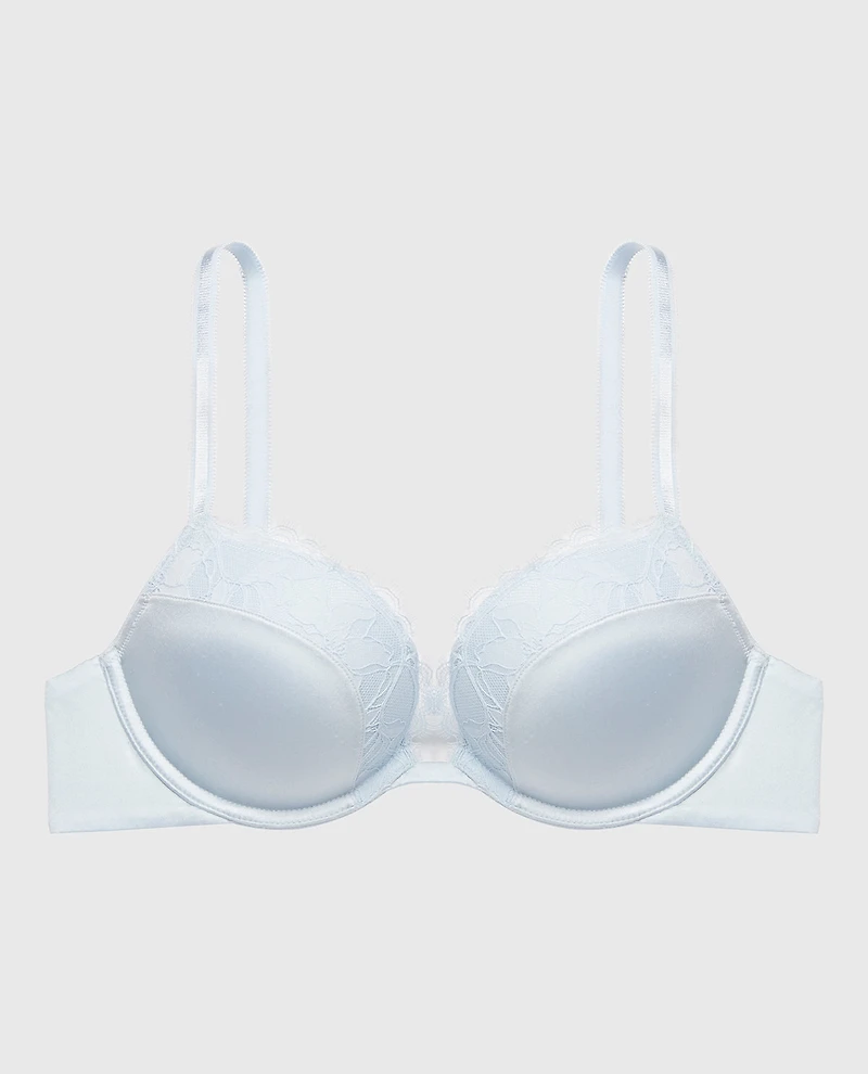 Push Up Plunge Bra With Afterglow Lace Details Skyway