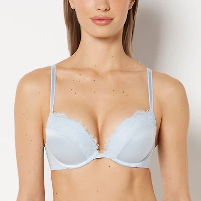Push Up Plunge Bra With Afterglow Lace Details Skyway