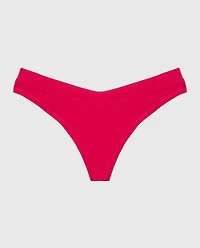 Wide Waist Cotton Thong Passion Red