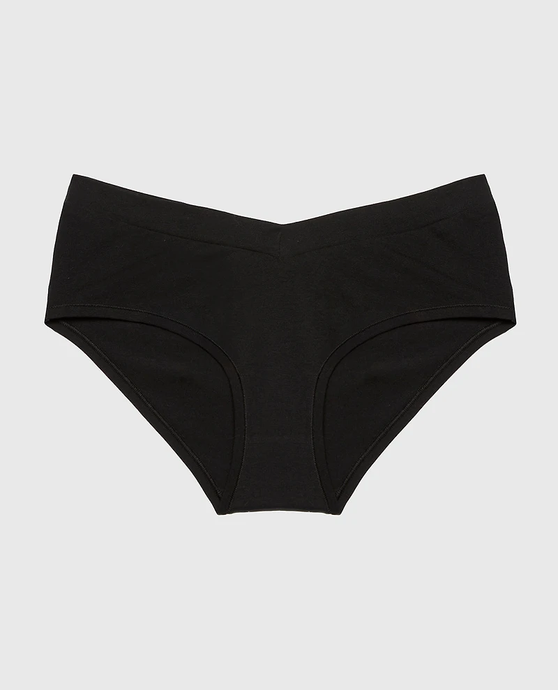 Hipster Wide Waist Cotton Panty Tuexdo Black