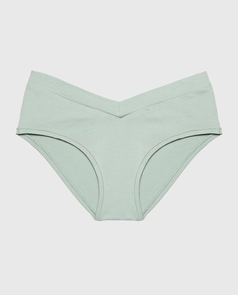 taille basse en coton à large bande de vert iceberg