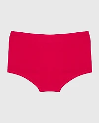 Culotte garçonne à bande de taille large rouge passion