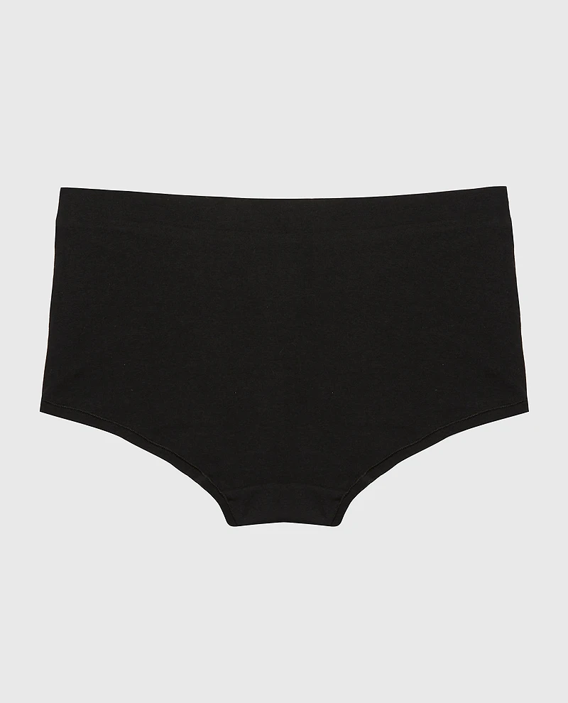 Boyshort Panty Wide Waist Tuexdo Black