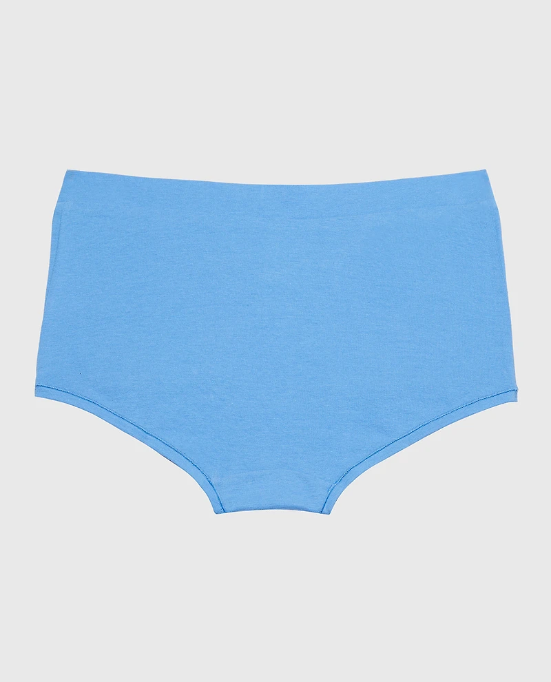 Boyshort Wide Waist Cotton Panty Azure Blue