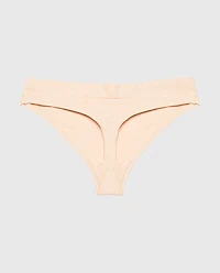 Wide Waist Cotton Thong Pearl Blush Heather