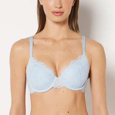 Soutien-gorge couverture complète légèrement doublé avec dentelle Afterglow bleu aérien