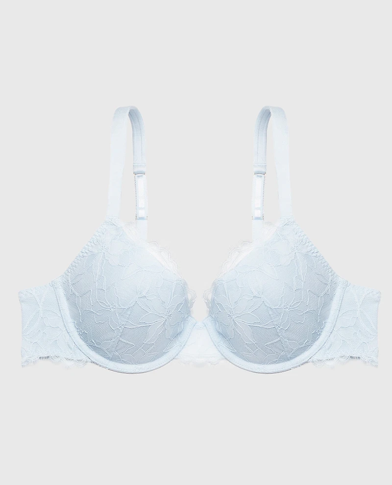 Soutien-gorge couverture complète légèrement doublé avec dentelle Afterglow bleu aérien