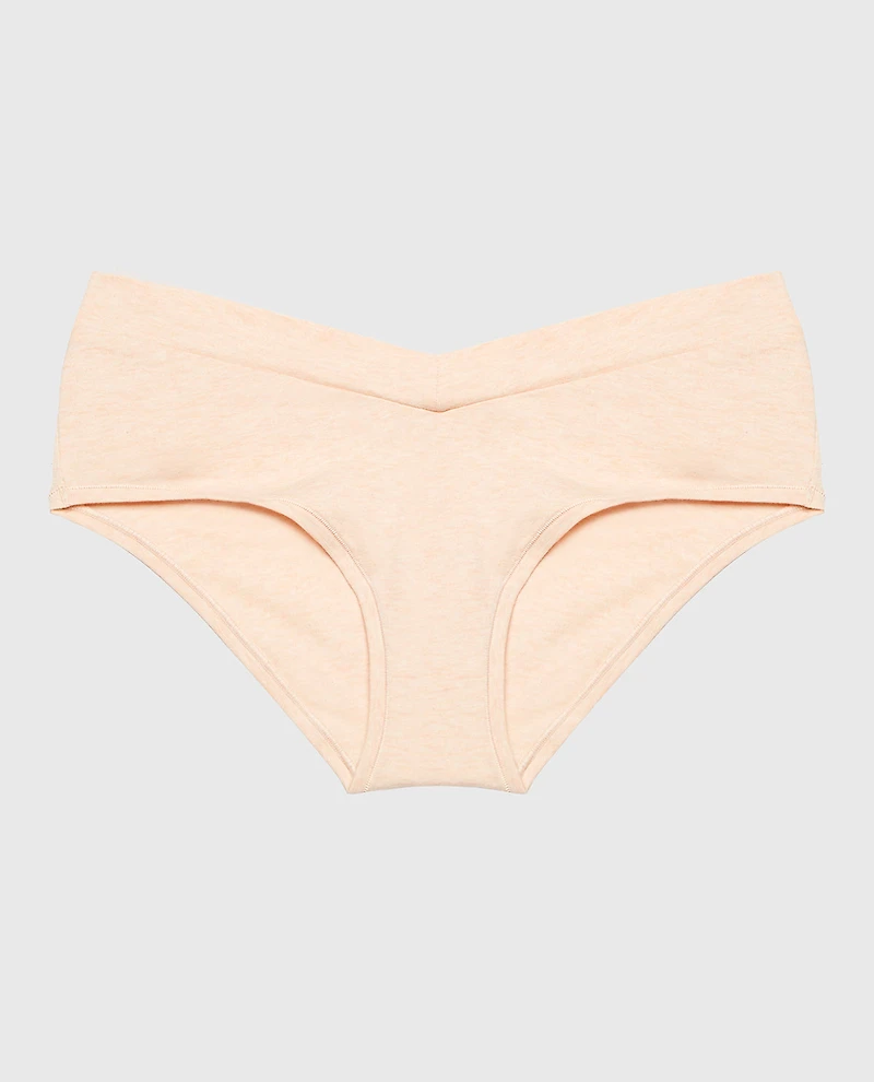Hipster Wide Waist Cotton Panty Pearl Blush Heather