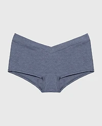 Garçonne en coton à large bande de taille indigo rétro chiné
